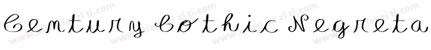 Century Gothic Negreta cursiva字体转换